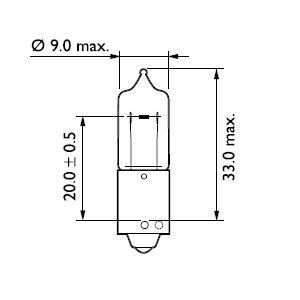 Лампа розжарювання H21W 12V 21W BAY9s (вир-во Philips) 12356CP фото товару