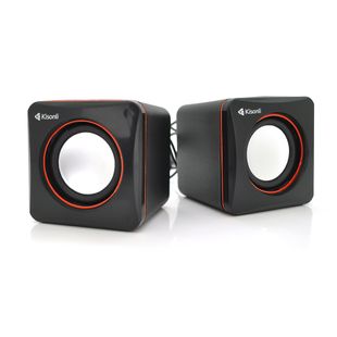 Колонки 2.0 Kisonli V400 для ПК і ноутбука, USB + 3.5mm, 2x1,5W, 20Hz- 20KHz, Black, BOX, Q80 V400 фото