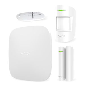 Комплект бездротової сигналізації Ajax StarterKit white ( Hub/MotionProtect/DoorProtect/SpaceControl ) StarterKit white фото