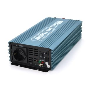 Інвертор напруги Mexxsun MXS-1500, 12V/220V, 1500W з модифікованою синусоїдою, 2 Shuko, клемні дроти, Q6 MXS-1500-12M фото