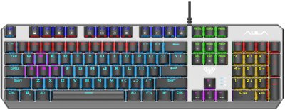 Клавіатура Aula Mechanical F2066-II KRGD blue rainbow backlit (6948391234526) 6948391234526 фото