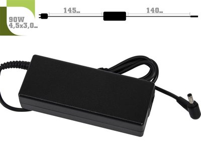Блок живлення 1StCharger для ноутбука Asus 19V 90W 4.74A 4.5х3.0мм + каб.живл. (AC1STAS90WE) AC1STAS90WE фото