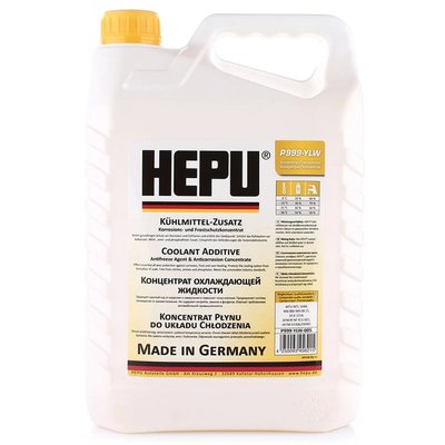 Рідина охолоджуюча HEPU Антифриз G11 жовта концентрат 5 л (P999-005) HE0041 фото