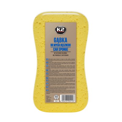 Губка К2 Car Sponge для ручного миття транспортних засобів жовта (M460) M460 фото