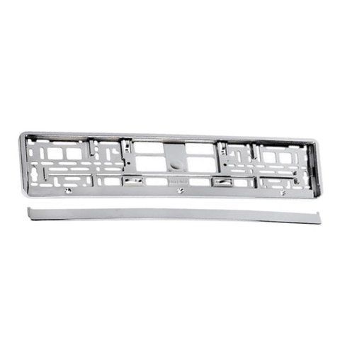 Рамка номера Elegant пластикова хромована (EL 100 587) EL 100 587 фото товару
