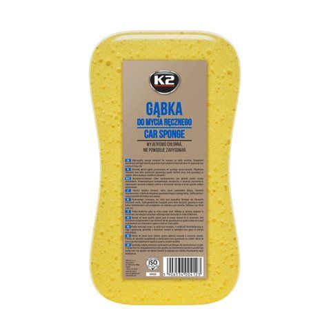 Губка К2 Car Sponge для ручного миття транспортних засобів жовта (M460) M460 фото товару