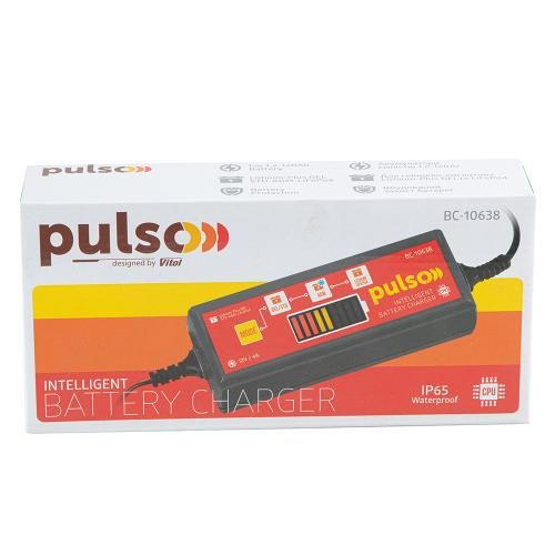 Зарядний пристрій PULSO BC-10638 12V/4.0A/1.2-120AHR/LCD/Iмпульсний (BC-10638) BC-10638 фото