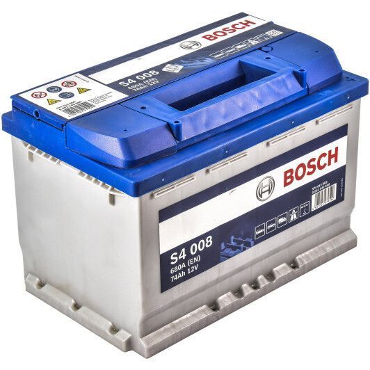 Акумулятор BOSCH 74Ah 12V S4008 R EN680 0092S40080 фото товару
