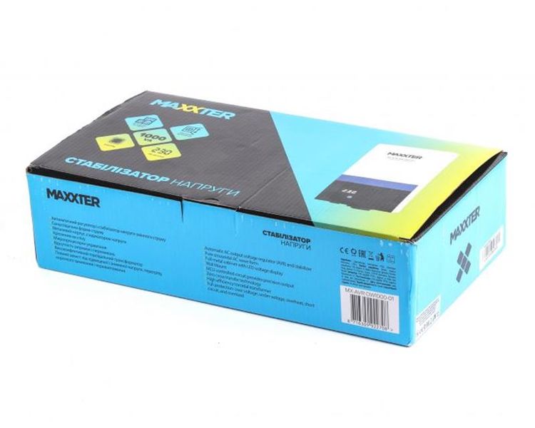 Стабілізатор Maxxter MX-AVR-DW1000-01 1000VA MX-AVR-DW1000-01 фото