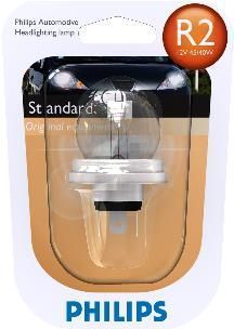 Лампа розжарювання R2 12V 45/40W P45t-41 STANDARD 1шт blister (вир-во Philips) 12620B1 фото товара