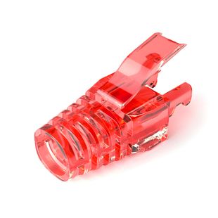 Ковпачок ізолюючий PiPo RJ-45 Cat.5/Cat.6 (100 шт/уп.), Transparent-red CPRJ45P-TR-R-CAT5/6 фото