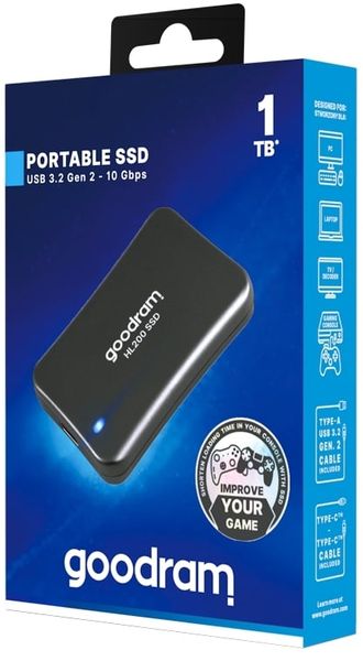 Накопичувач зовнішній SSD 2.5" USB 1.0TB GOODRAM HL200 (SSDPR-HL200-01T) SSDPR-HL200-01T фото