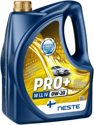 Олива моторна синтетична NESTE Pro+ W LL-IV 0W20_4л (API SN+; ACEA C5; VW508.00/509.00; Porsche C20) СТ-00120907 фото товару
