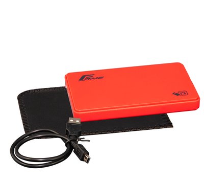 Зовнішня кишеня Frime SATA HDD/SSD 2.5", USB 2.0, Plastic, Red (FHE15.25U20) FHE15.25U20 фото