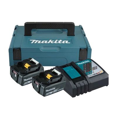 Набір акумуляторів Makita DC18RC + 2 x BL1850B 18V 5,0 Ah (зарядний пристрій + 2 акумулятори), Box DC18RC + 2 x BL1850B 18V фото