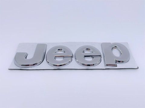 Емблема напис значок шильдик на капот перед Jeep (Джіп) Метал 140x40 mm (хром) je001 фото товару