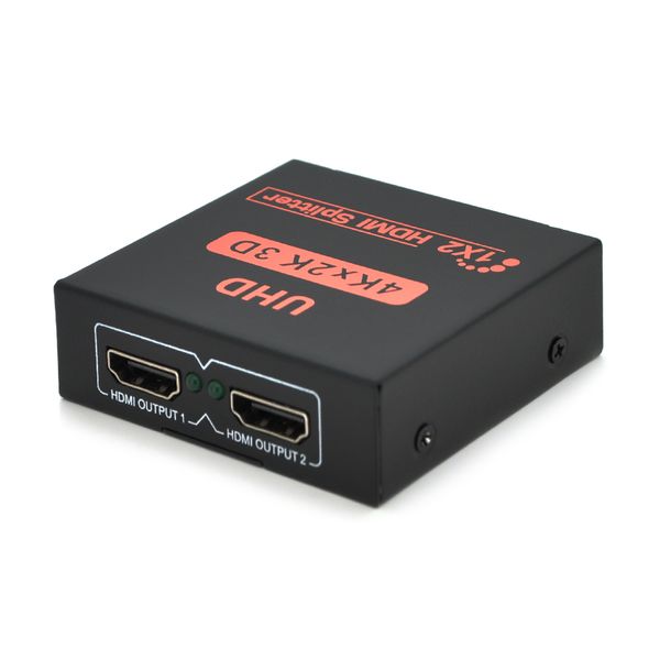 Активный HDMI сплитер 1=>2 порта, 4K, 2K, 3D, 1080Р, 1,4 версия, DC5V/2A Q50, Box YT-S-HDMI1=>2-4K фото