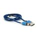 Магнітний кабель Ninja USB 2.0 / Micro, 1m, 2А, індикатор заряду, тканинна оплетка, броньований, знімач, Blue, Blister-Box YT-NAMC-M/BL фото 4