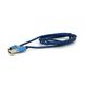Магнітний кабель Ninja USB 2.0 / Micro, 1m, 2А, індикатор заряду, тканинна оплетка, броньований, знімач, Blue, Blister-Box YT-NAMC-M/BL фото 5