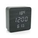 Електронний годинник VST-872S Wooden (Black), з датчиком температури та вологості, будильник, живлення від кабелю USB, White Light VST-872SB/W фото 1