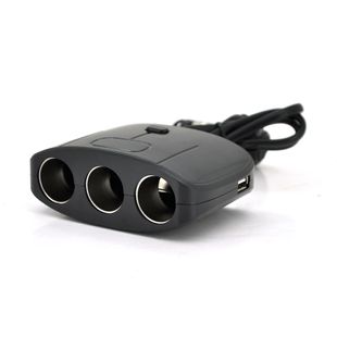 АЗП розгалужувач Olesson 1635, 12V-3 * 12V + 2 * USB, Black, Blister Ol-1635 фото