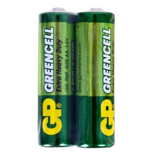 Батарейка GP GREENCELL 1.5V солевая 15G-S2 , R6, АА (4891199006425) 4891199006425 фото