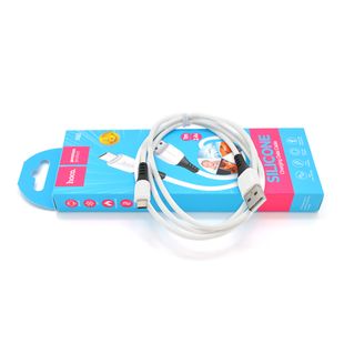 Кабель Hoco X82 silicone, Micro-USB, 2.4A, White, довжина 1м, BOX Hoco X82W-M фото