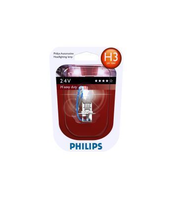 Автолампа Philips H3 24V 70W PK22S / MASTERDUTY BLUEVISION - СТРОК СЛУЖБИ ЗБІЛЬШЕНО У 2 РАЗИ + ЕФЕКТ КСЕНОНОВОГО СВІТЛА / 2ШТ. 13336MDBVS2 фото товару
