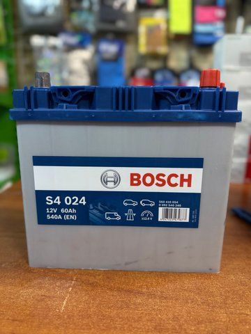 Акумулятор BOSCH 60Ah 12V S4024 R EN540 Азія 0092S40240 фото товару