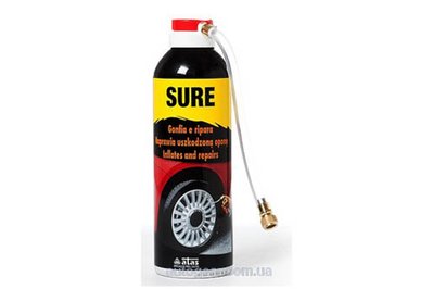 Засіб для ремонту шин SURE 300 ML-spray ATAS 075487 фото