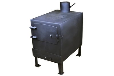 Печка-буржуйка с варочной поверхностью на дровах 7кВт, 496х346х667мм СИЛА 960013 фото