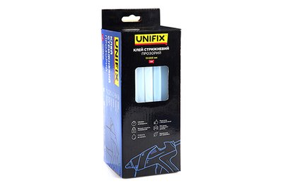 Клей стрижневий прозорий 11.0х200мм 1кг (50 шт) (коробок) UNIFIX 951458 фото