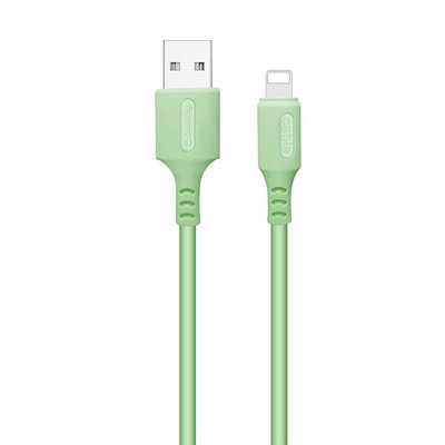 Кабель ColorWay USB - Lightning (M/M), soft silicone, 2.4 А, 1 м, Green (CW-CBUL042-GR) CW-CBUL042-GR фото