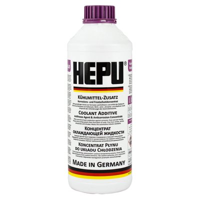 Рідина охолоджуюча HEPU Антифриз G12+ фіолетова концентрат 1,5 л (P999-G12plus) HE0030 фото