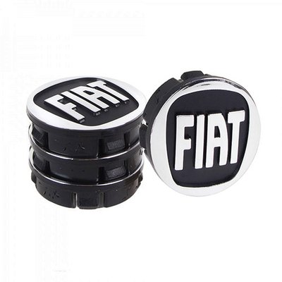 Заглушка колесного диска Fiat 60x55 черный ABS пластик (4шт.) 50940 (50940) 50940 фото