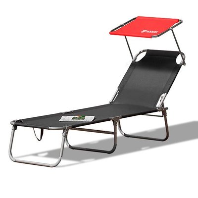 Шезлонг Axxis із козирком пляжний для пікніка Luxury bed 188х56х27 см (ax-1215) ax-1215 фото