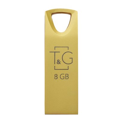 Флеш-накопичувач USB 8GB T&G 117 Metal Series Gold (TG117GD-8G) TG117GD-8G фото