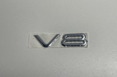Емблема напис V8 на Jeep 88x25 mm (хром) je002 фото товару