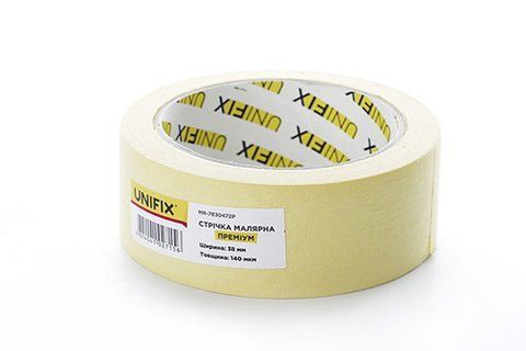 Стрічка клейка малярна MR-7830472P преміум 38мм*40м UNIFIX MR-7830472P фото товару