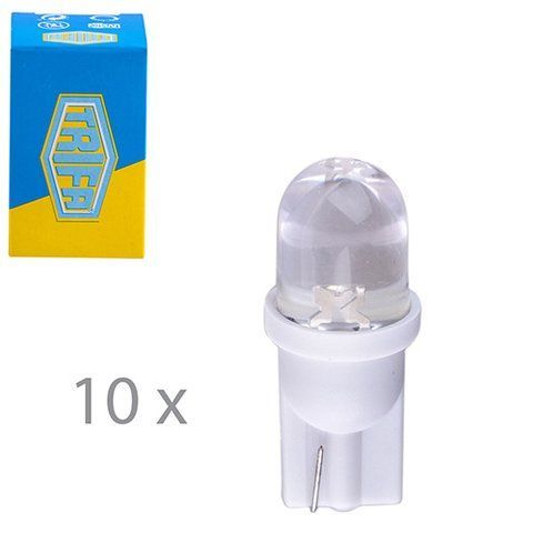Лампа автомобильная светодиодная LED с пластиковим цоколем Trifa 12V 0,27W W2,1x9,5d T10 20mA white 02807 фото товара