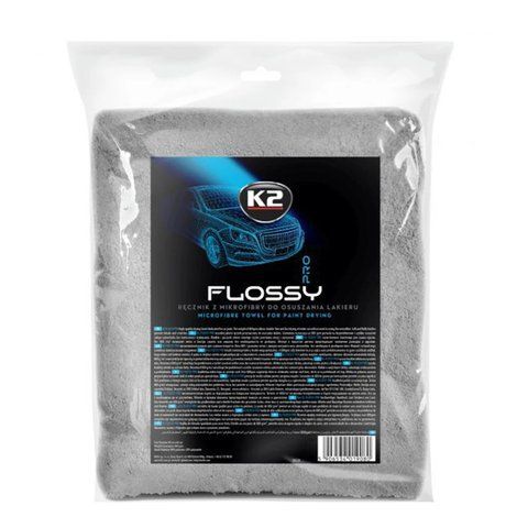 Рушник K2 Flossy PRO мікрофібра для сушки лакофарбової поверхні 90 x 60 см (D0220) D0220 фото товару