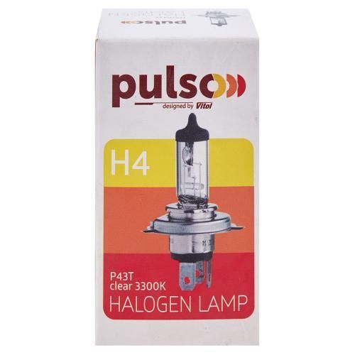 Лампа PULSO/галогенная H4/P43T 12v100/90w clear/c/box (LP-41190) LP-41190 фото товара