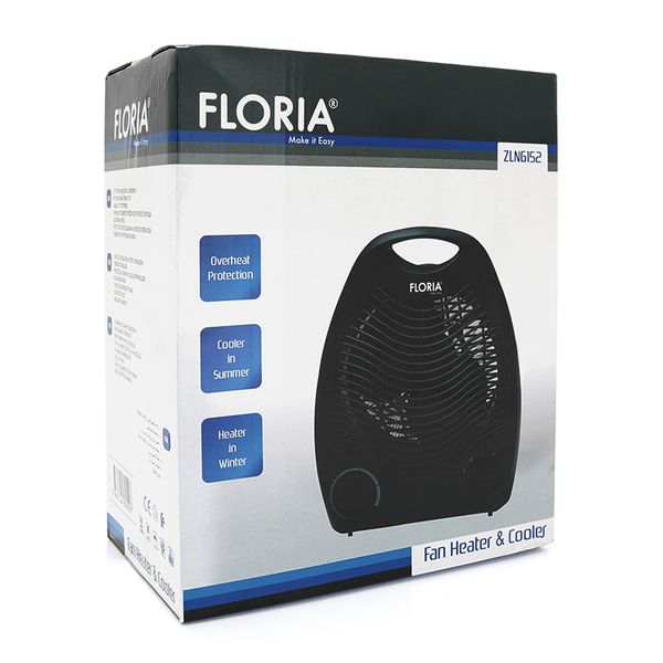 Тепловентилятор Floria ZLN-6152, 2000Вт, 3 режими 1000/2000Вт, Box ZLN-6152 фото