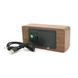 Електронний годинник VST-862 Wooden (Brown), з датчиком температури, будильник, живлення від кабелю USB, Green Light VST-862Bn/G фото 3