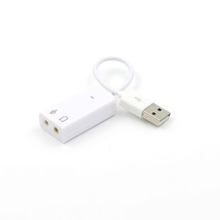 Контролер USB-sound card (5.1) 3D sound (Windows 7 ready), White, OEM YT-SC-5.1/W фото