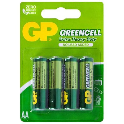 Батарейка GP GREENCELL 1.5V сольова 15G-2UE4 , R6, АА (4891199000133) 4891199000133 фото