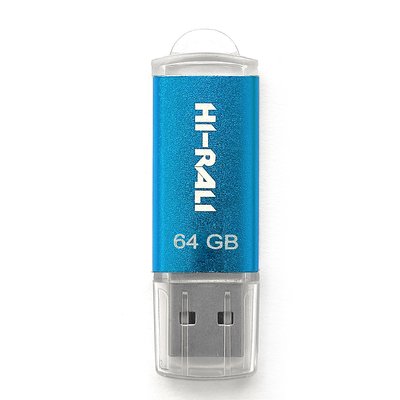 Флеш-накопичувач USB 64GB Hi-Rali Rocket Series Blue (HI-64GBVCBL) HI-64GBVCBL фото