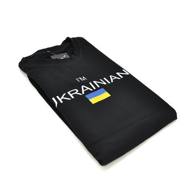 Футболка літня I am Ukrainian, Розмір M, Black YT26505 фото