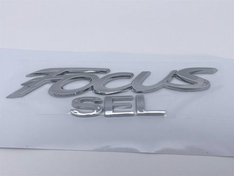 Эмблема шильдик логотип надпись Focus SEL крышки багажника Ford (Форд) 165*25мм (Хром) (F1EZ-584252-8A) for019 фото товара