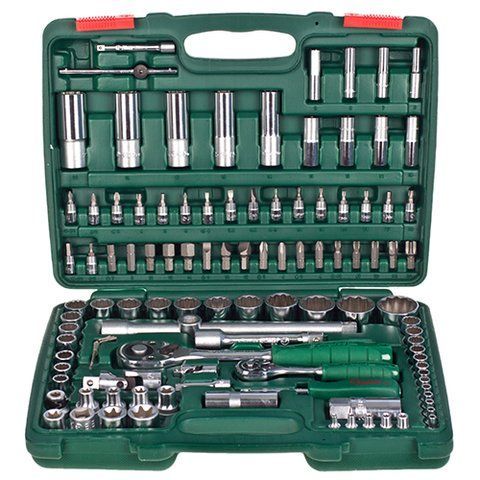 Набір торц. головок 1/4"DR4-14мм та 1/2"DR10-32 мм,108 предм(12 г) HANS (TK-108 R2) TK-108 R2 фото товару